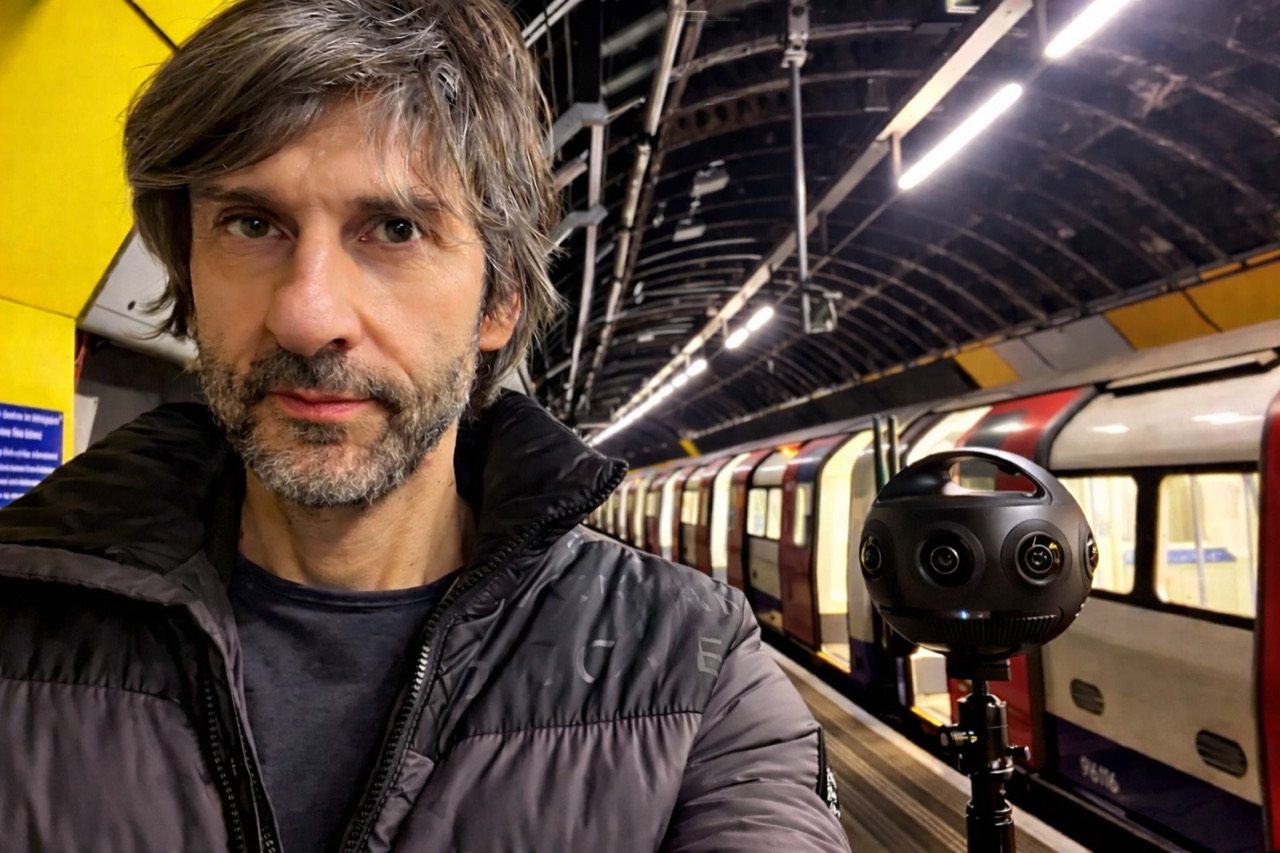 Ian Burke, filmmaker — on the London Underground with an Insta360 Titan 360° camera